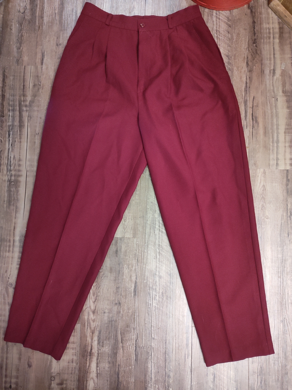 Briggs New York Women's Burgundy Pleated Dress Pants Size 10